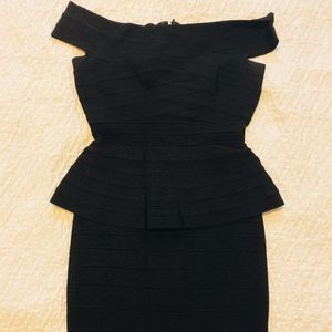 AUTHENTIC HERVE LEGER Off the Shoulder Mini Dress